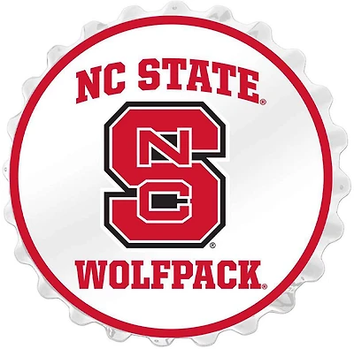 The Fan-Brand North Carolina State University White Block S Bottle Cap Wall Sign