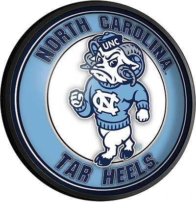 The Fan-Brand University of North Carolina Mascot Round Slimline Lighted Wall Sign
