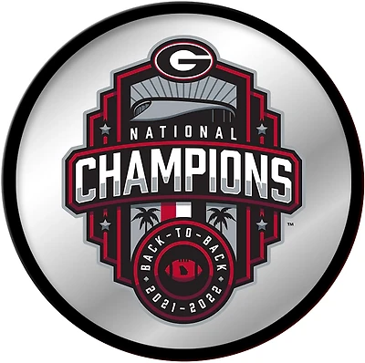 The Fan-Brand University of Georgia National Champions Modern Mirrored Disc Sign