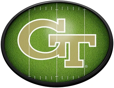The Fan-Brand Georgia Tech On the 50 Oval Slimline Lighted Sign