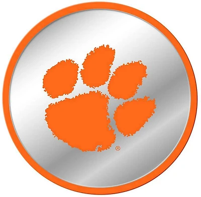 The Fan-Brand Clemson University Paw Print Modern Mirrored Disc Sign