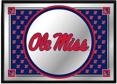 The Fan-Brand University of Mississippi Team Spirit Framed Mirrored Wall Sign