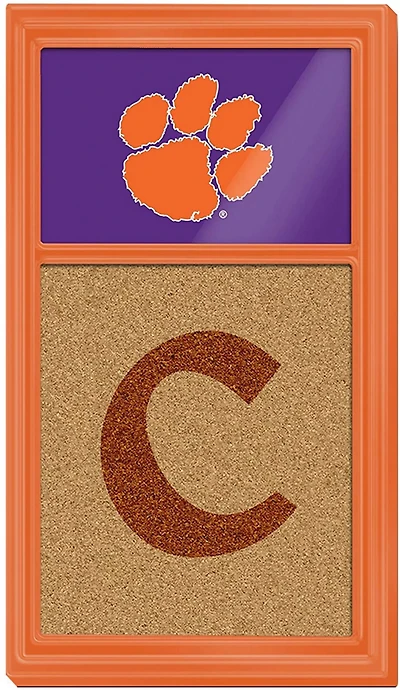 The Fan-Brand Clemson University Dual Logo Cork Note Board