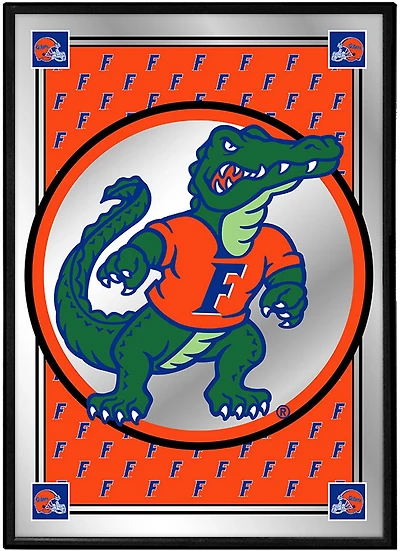 The Fan-Brand University of Florida Team Spirit Mascot Framed Mirrored Wall Sign