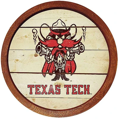 The Fan-Brand Texas Tech University Raider Weathered Faux Barrel Top Sign