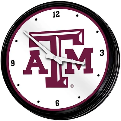 The Fan-Brand Texas A&M University Retro Lighted Wall Clock