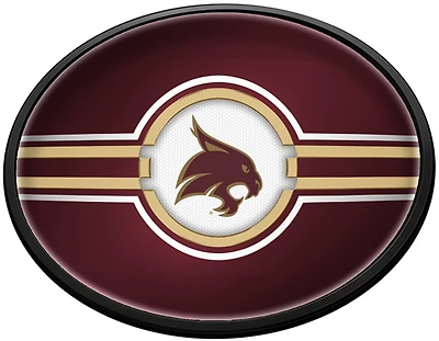 The Fan-Brand Texas State University Oval Slimline Lighted Wall Sign