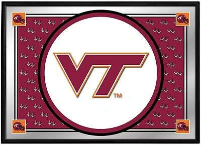 The Fan-Brand Virginia Tech University Team Spirit Framed Mirrored Wall Sign