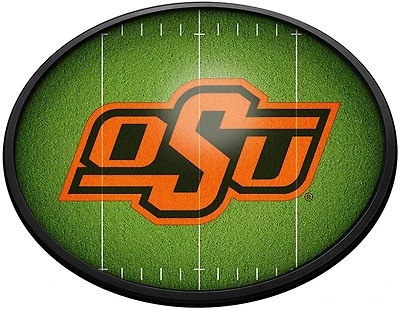 The Fan-Brand Oklahoma State University On the 50 Oval Slimline Lighted Wall Sign