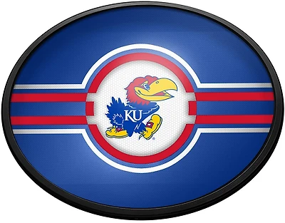 The Fan-Brand University of Kansas Oval Slimline Lighted Sign