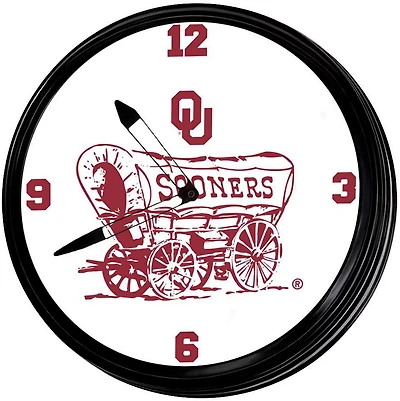The Fan-Brand University of Oklahoma Schooner Retro Lighted Wall Clock