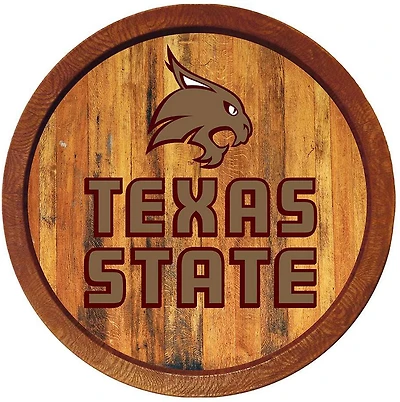 The Fan-Brand Texas State University Faux Barrel Top Sign
