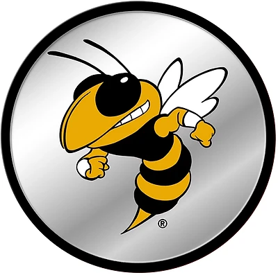 The Fan-Brand Georgia Tech University Mascot Modern Disc Mirrored Wall Sign