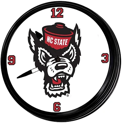 The Fan-Brand North Carolina State University Tuffy Retro Lighted Wall Clock