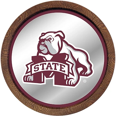 The Fan-Brand Mississippi State University Mascot Barrel Top Mirrored Sign