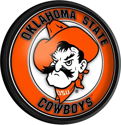 The Fan-Brand Oklahoma State University Pete Round Slimline Lighted Wall Sign