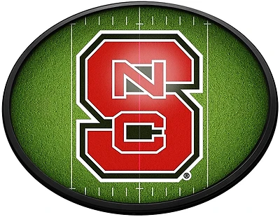 The Fan-Brand North Carolina State University On the 50 Oval Slimline Lighted Wall Sign
