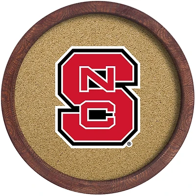The Fan-Brand North Carolina State University “Faux” Barrel Framed Cork Board