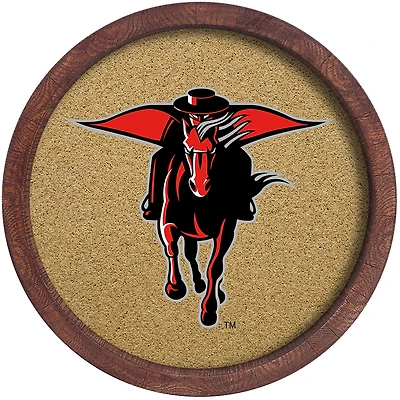 The Fan-Brand Texas Tech “Faux” Barrel Framed Cork Board