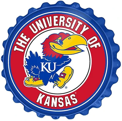 The Fan-Brand University of Kansas Bottle Cap Sign