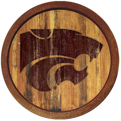 The Fan-Brand Kansas State University Branded Faux Barrel Top Sign