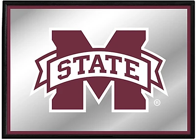 The Fan-Brand Mississippi State University Framed Mirrored Wall Sign