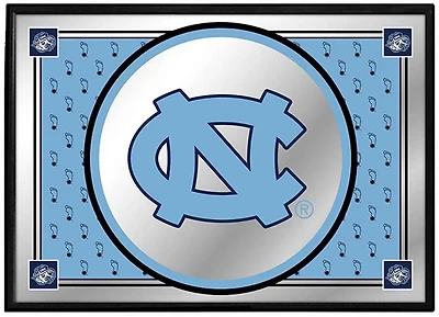 The Fan-Brand University of North Carolina Team Spirit Framed Mirrored Wall Sign