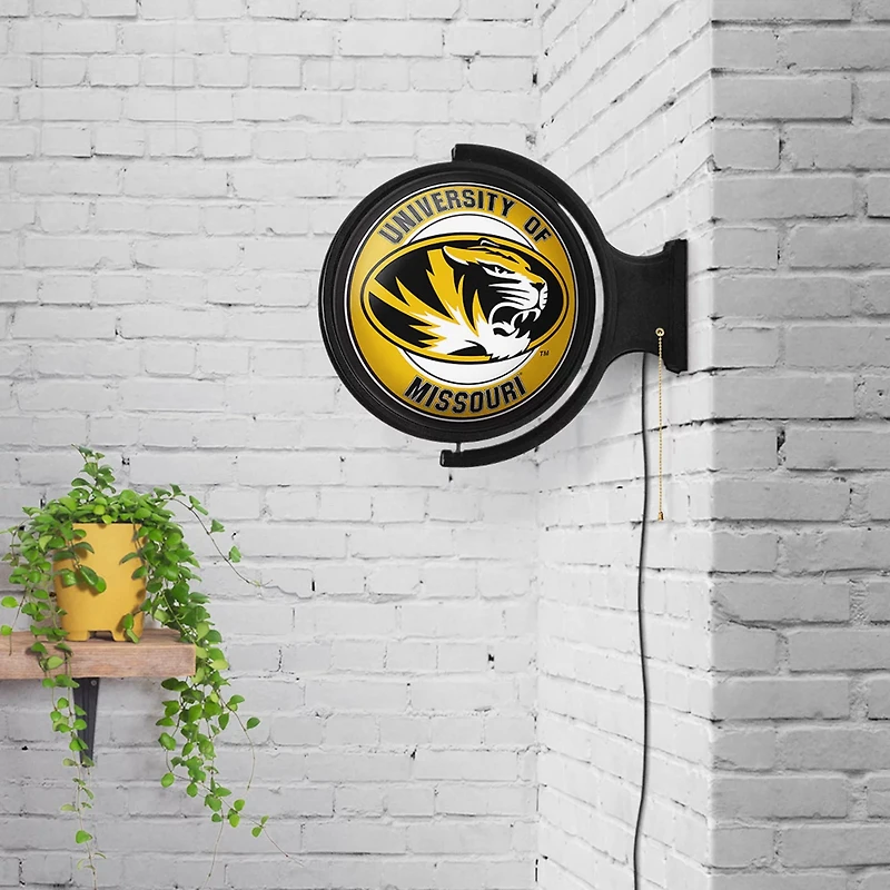 The Fan-Brand University of Missouri Round Rotating Lighted Sign