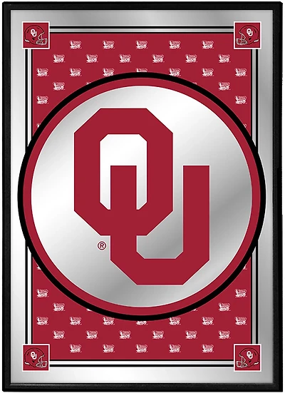 The Fan-Brand University of Oklahoma: Team Spirit OU Framed Mirrored Wall Sign
