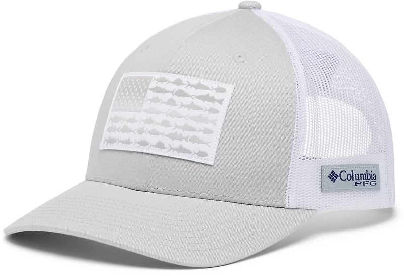 Columbia Sportswear Men's PFG Mesh Snap Back Fish Flag Cap