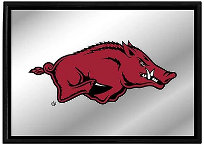 The Fan-Brand University of Arkansas Mascot Framed Mirrored Wall Sign