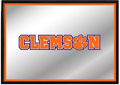 The Fan-Brand Clemson University Framed Mirrored Wall Sign