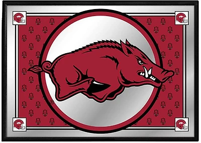The Fan-Brand University of Arkansas Team Spirit Framed Mirrored Wall Sign