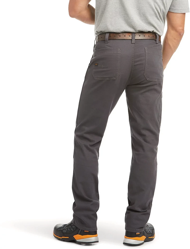 Ariat Men's Rebar M4 Relaxed DuraStretch Made Tough Double Front Stackable Straight Pants