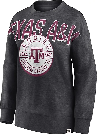 Fanatics Women's Texas A&M University True Classics Oversized Fleece Crew Pullover