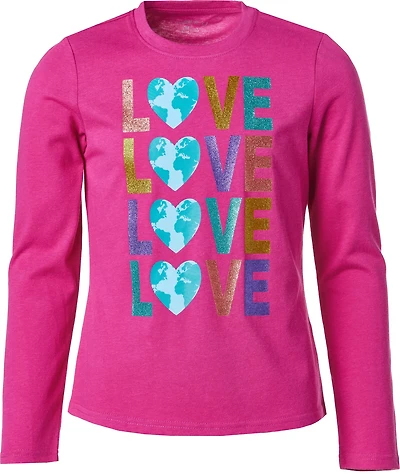 BCG Girls’ Earth Love Long Sleeve T-shirt