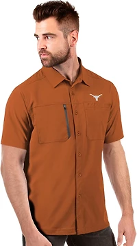Antigua Men’s University of Texas Kickoff Limited Edition Woven Fishing Shirt
