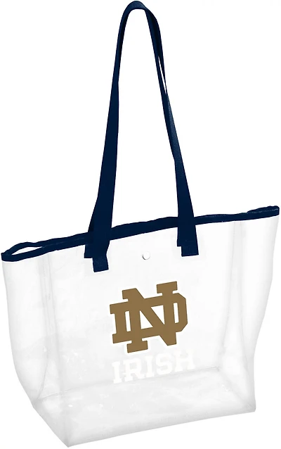 Logo Brands University of Notre Dame Stadium Clear Tote Bag