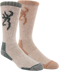 Browning Men's Poplar Wool Thermal Crew Socks 2 Pack