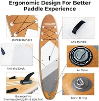 InQracer Inflatable 10 ft 6 in Stand Up Paddle Board