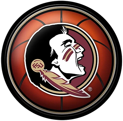 The Fan-Brand Florida State University Basketball Modern Mirrored Disc Sign