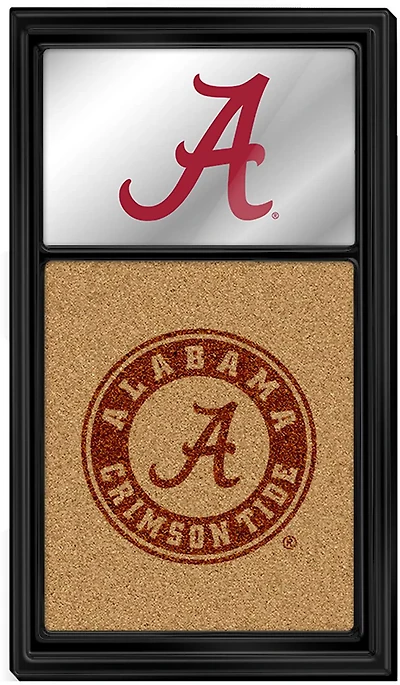 The Fan-Brand University of Alabama Dual A Logo Mirrored Cork Note Board