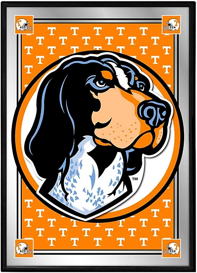 The Fan-Brand University of Tennessee Team Spirit Mascot Framed Mirrored Wall Sign
