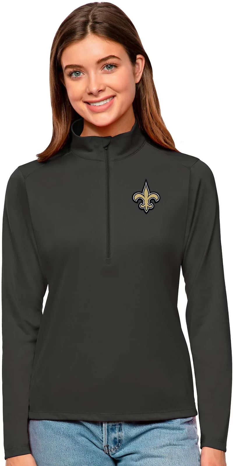 Antigua Women's New Orleans Saints Tribute Pullover