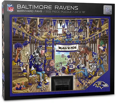 YouTheFan Baltimore Ravens Barnyard Fans 500-Piece Puzzle