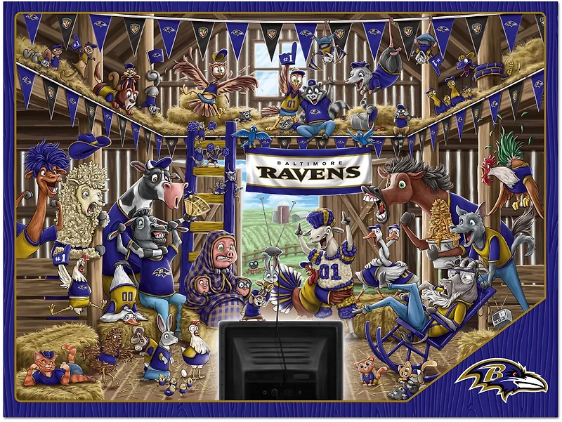 YouTheFan Baltimore Ravens Barnyard Fans 500-Piece Puzzle