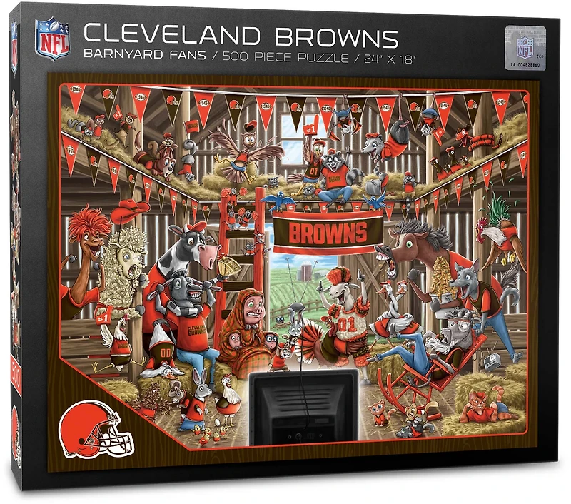 YouTheFan Cleveland Browns Barnyard Fans 500-Piece Puzzle