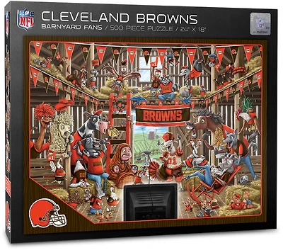 YouTheFan Cleveland Browns Barnyard Fans 500-Piece Puzzle