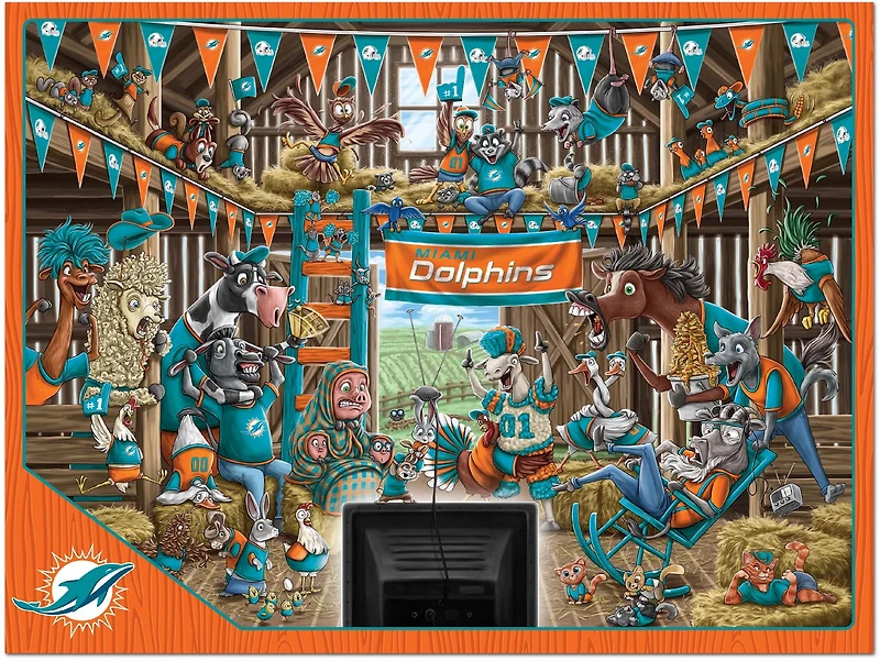 YouTheFan Miami Dolphins Barnyard Fans 500-Piece Puzzle