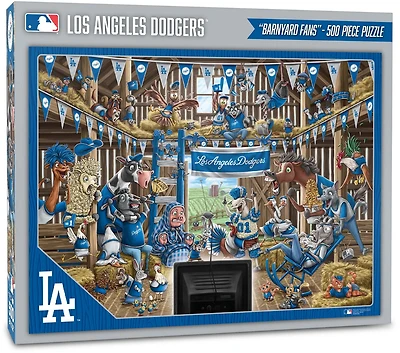 YouTheFan Los Angeles Dodgers Barnyard Fans Puzzle